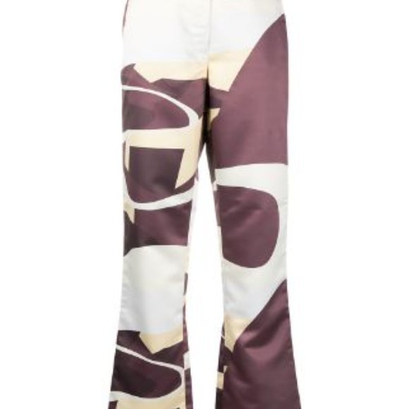 House of Sunny High-Rise Highway-Print Trousers - Picture 3 of 4